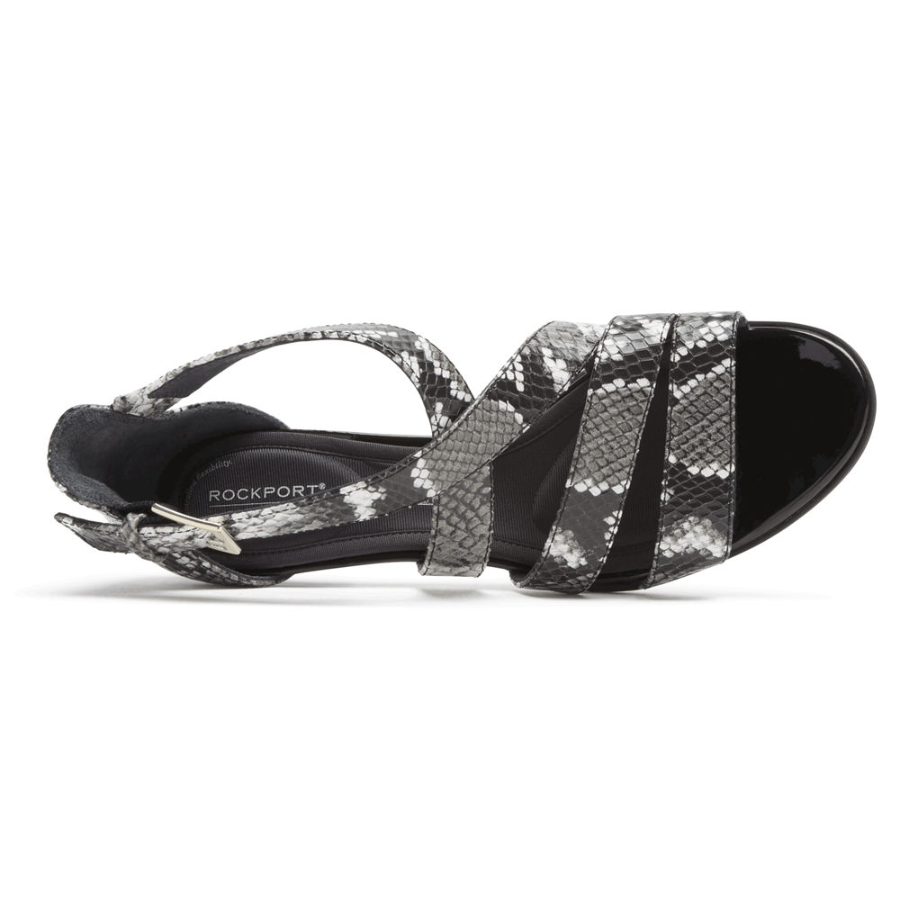 Rockport Sandals For Womens Grey - Total Motion Edith Strappy - LS8961203